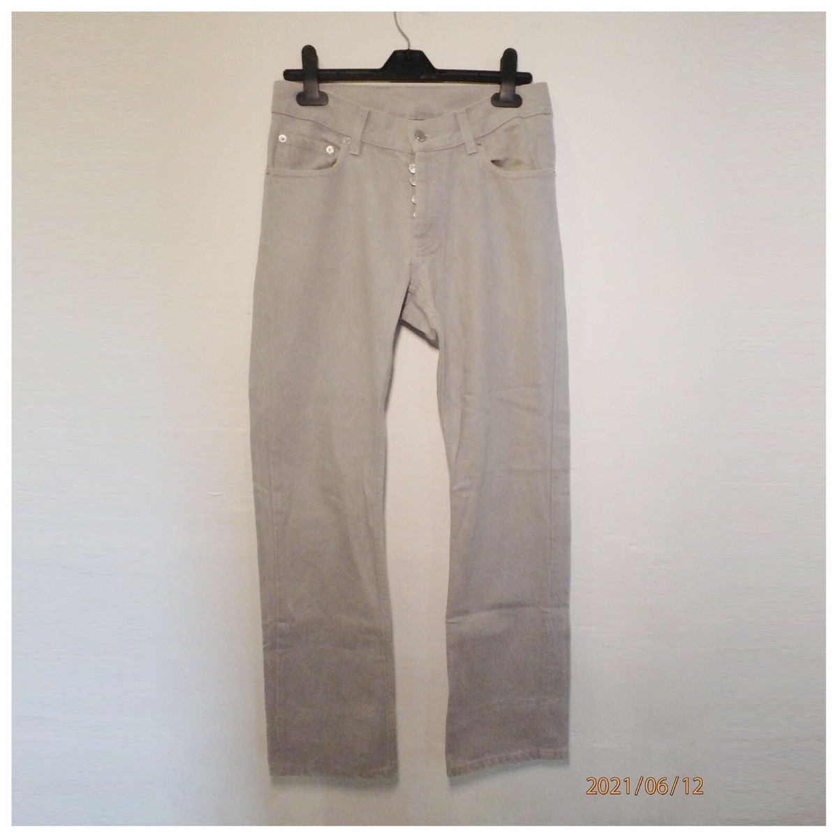 Archival Helmut Lang Raw Grey Denim Mens Size 28 Trousers Vtg 90s 