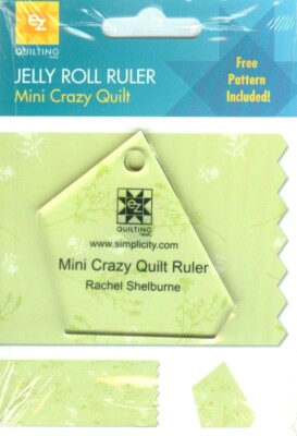 Mini Crazy Quilt Ruler - 2 1/2'' x 2 1/1'' - Make CQ Blocks with Jelly Rolls