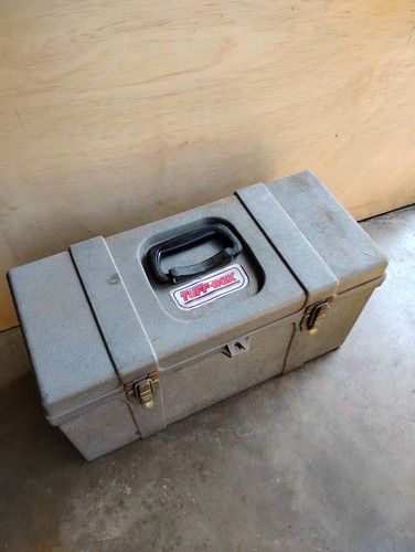 Contico Tuff Box Gray 20 inch Plastic Tool Box with Tray Vintage - Picture 2 of 8