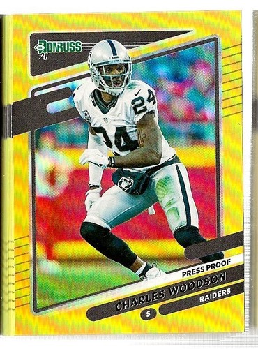 (25) 2021 Donruss Premium Lager GOLD Holo druckfest #91 CHARLES WOODSON Lot/Set