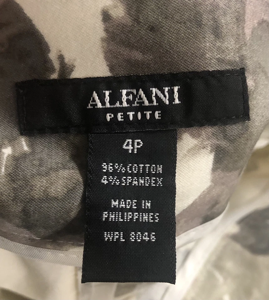 Falda lápiz floral abstracta Alfani talla pequeña 4P para mujer Foto 3 de 4