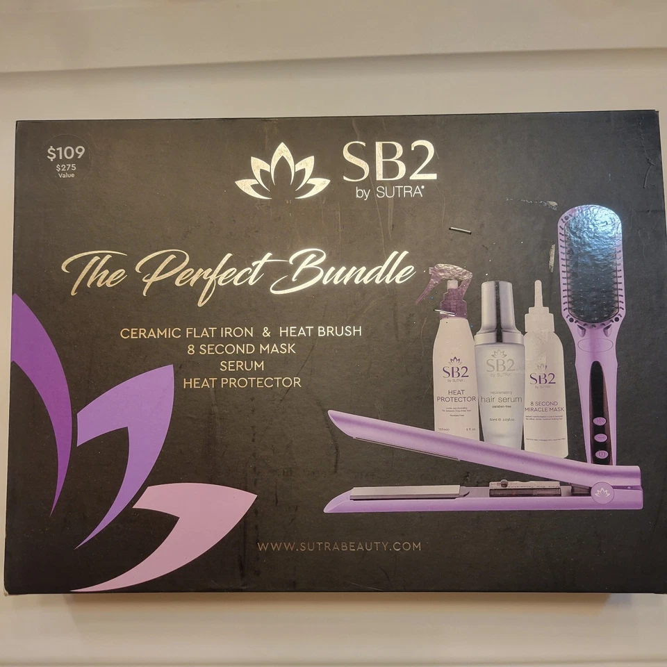 Juego de herramientas de peinado Sutra Beauty 5 piezas cepillo térmico y plancha de cerámica SB2 Foto 4 de 4