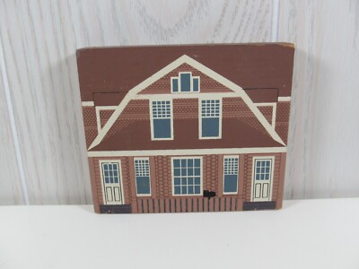 The Cats Meow wooden village Limberlost Cabin Geneva Indiana shelf sitter decor