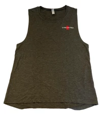 Women's L Michelob Ultra LIVE ULTRA Charcoal Gray Tank Top NEW