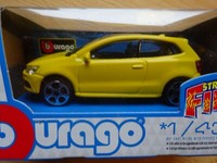 Vw Polo Gti Mark 5 Gelb Modelauto Ca.11Cm *Neu* Freilauf 1:43