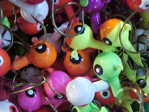 100 NEUE VERSCHIEDENE BLEIVORRICHTUNGSKÖPFE 3/8 OZ. GEMISCHTE WALLEYE JIGS SORTIMENT Bob - Bild 4 von 7