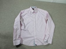 Untuckit Shirt Large Pink Adult Mens Striped Dress Wrinkle Free Casual