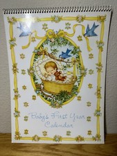 Vintage Current 1981 Baby's First Year Calendar Spiral Bound Stickers Milestones