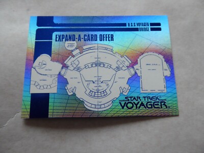 Star Trek Voyager Season 1 Blueprint Expand-A-Card Chase Card X2 