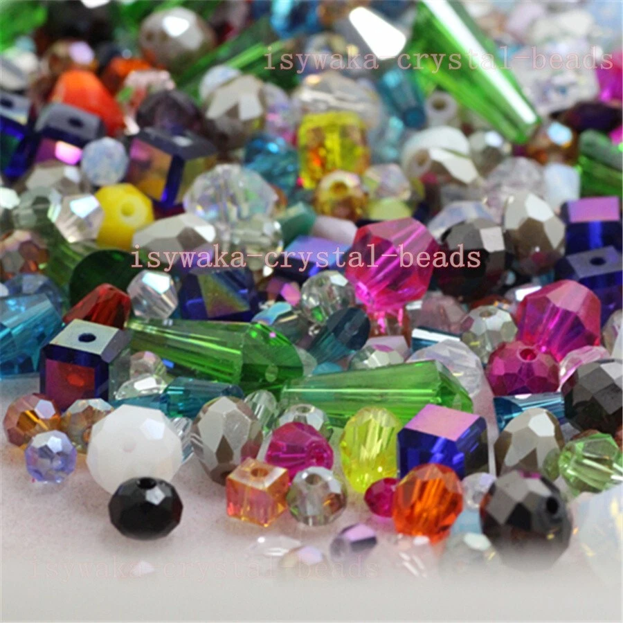 10G Mixed Shape Loose Crystal Beads Glass Beads Faceted DIY Jewelry Making