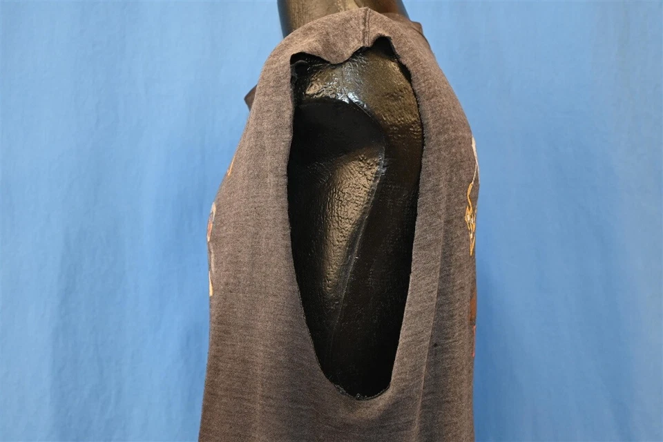 vtg 80s 3D EMBLEM HARLEY DAVIDSON AMERICAN HOG MOTORCYCLE CUT SLEEVE t-shirt XL - Image 4 of 4