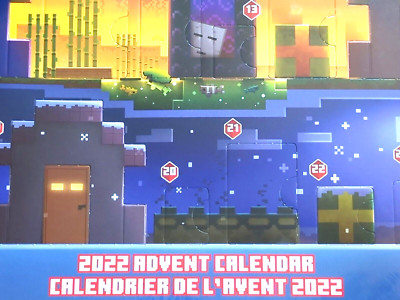 Mattel - MINECRAFT Advent Christmas Holiday Calendar 2022 - 24 Pieces Elements 