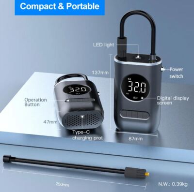 [BRAND NEW] Xiaomi Portable Digital Electric Air Compressor for Car