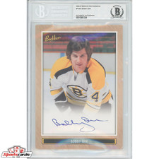 Super Rare 2006-07 UD Beehive PhotoGRAPHS 5x7 Auto Bobby Orr #PG-BO