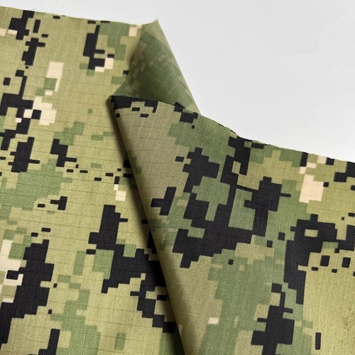 Waterproof AOR2 210T Camo Nylon Cotton Grid Cloth Tactical Training Suit Fabric - Picture 1 of 7