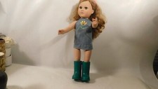 2013 CITITOY My Life 18" Doll Long Ginger Strawberry Hair Green Eyes