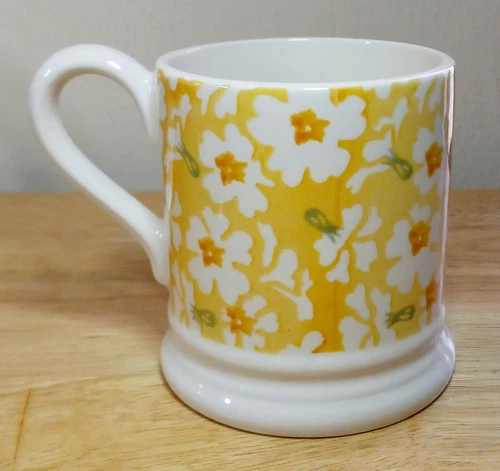 Emma Bridgewater 1/2 Pint Primrose Mug Yellow Floral England Rare EUC