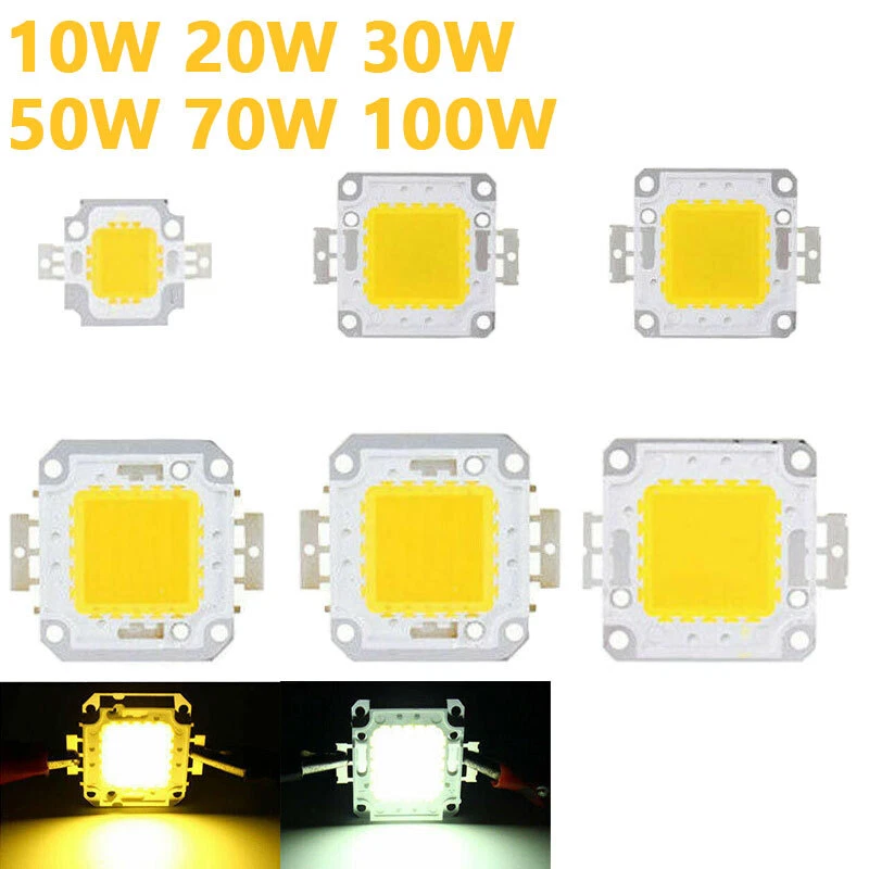LED COB Chip Light High Power SMD Bulb 10W 20W 30W 50W 70W 100W Floodlight Lamp - Image 2 of 4