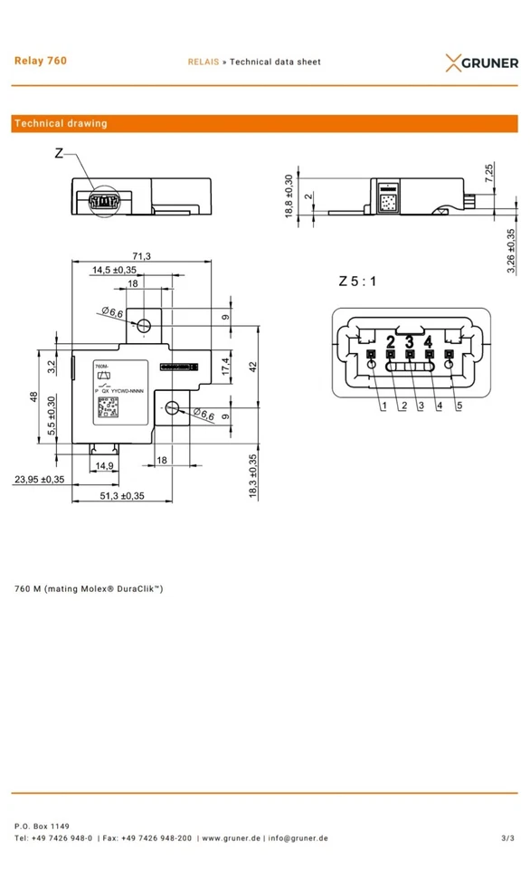 20x Relé de enganche Gruner 760m-r1a-b4r0 Foto 4 de 4