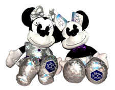 Disney Mickey and Minnie Mouse Plush 100th Platinum Anniversary Years of Wonder