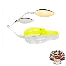 NEW Keitech Baby T-Bone Spinnerbait Double Willow DW 1/4oz #509 White Charcoal