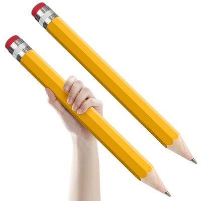 2 Pack Wooden Jumbo Pencil for Prop Gifts Decor 14 Inch Funny Big Novelty Pen...
