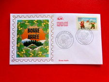 FDC sur soie  1er jour :  2001  BONNE ANNEE