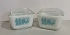 Pyrex   2- Amish Butterprint 501 B Refrigerator Containers w/Lids