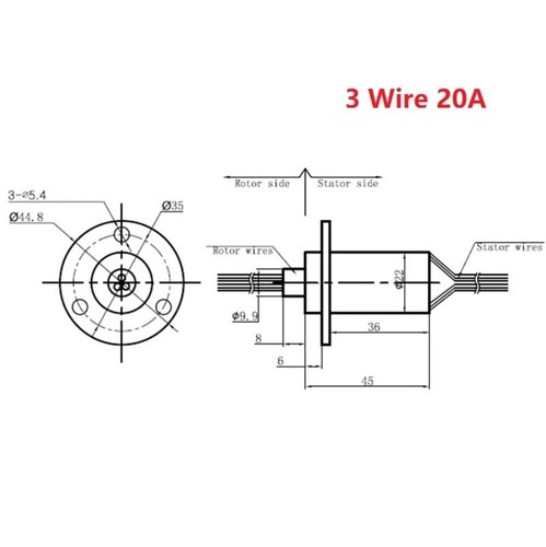 Giunto rotante elettrico 2-24 fili 2A-30A MW1230 anello di contatto conduttivo alta corrente - Foto 31 di 50