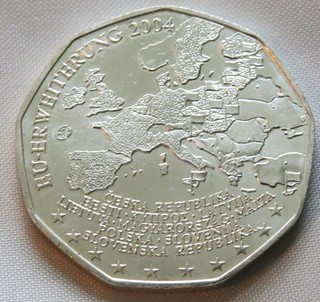 5 EURO 2004 OOSTENRIJK ZILVER .800 28 mm 9.98 g XF