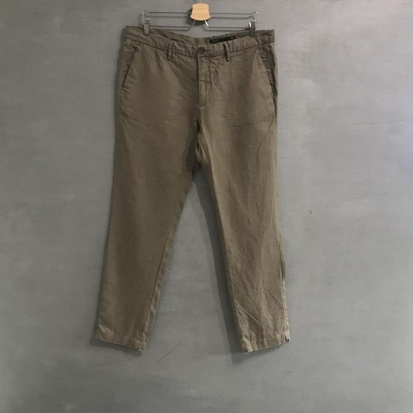 Men Doppelgänger Trousers Khaki Linen 38 / XL / 52