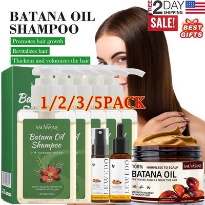 Batana Oil & Rosemary Serum for Hair Growth Shampoo Anti Hair Loss Conditioner