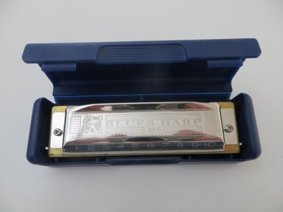 Mundharmonika HOHNER BLUES HARP (D) mit Etui - sehr gut