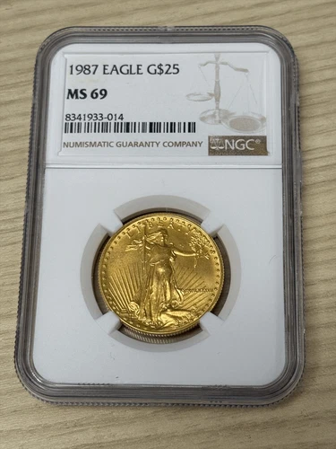 1987 $25 Gold Eagle NGC MS 69 