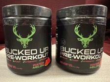 *Read* 2x BUCKED UP PRE-WORKOUT WATERMELON 11.1 OZ 30 SERVINGS (60) Exp. 05/27