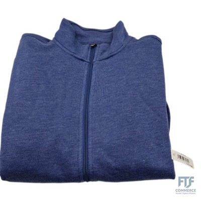 Amazon Essentials Herren Fleece-Jacke mit durchgehendem Reißverschluss, Blau Hei
