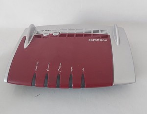 AVM FRITZ!Box 7490 WLAN Router mit Modem (20002584) rot + DSL-Kabel und Netzteil