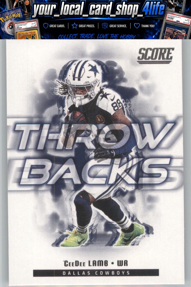 2025 Score Throwbacks #25 CeeDee Lamb Dallas Cowboys