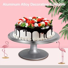 ​12Inch Round Cake Turntable Rotating Decorating Stand Baking Icing Tool Kitchen