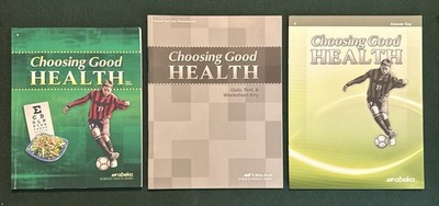 Abeka Choosing Good Health Textbook & Teacher Quiz Test & Answer Keys Grade 6