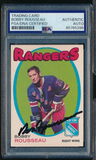 1971-72 O-PEE-CHEE 218 Bobby Rousseau signed autograph PSA/DNA EX dead centered