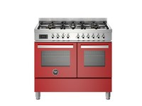 Bertazzoni PRO106L2EROT 100cm Professional Dual Fuel Range Cooker – RED