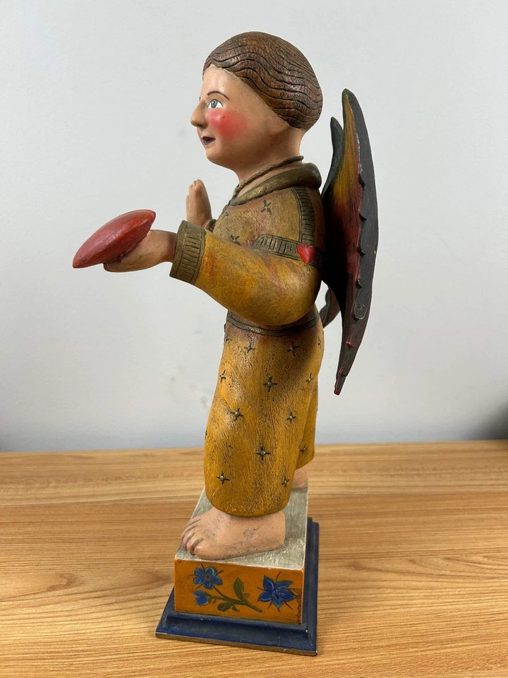 Leo Smith "Heavenly Angel" Dept 56 Wood Handpainted - 13" Tall - Image 2 of 4