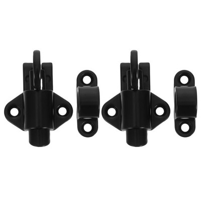 Black Aluminum Automatic Spring Latch Durable Self Locking Bolt for Cabinets