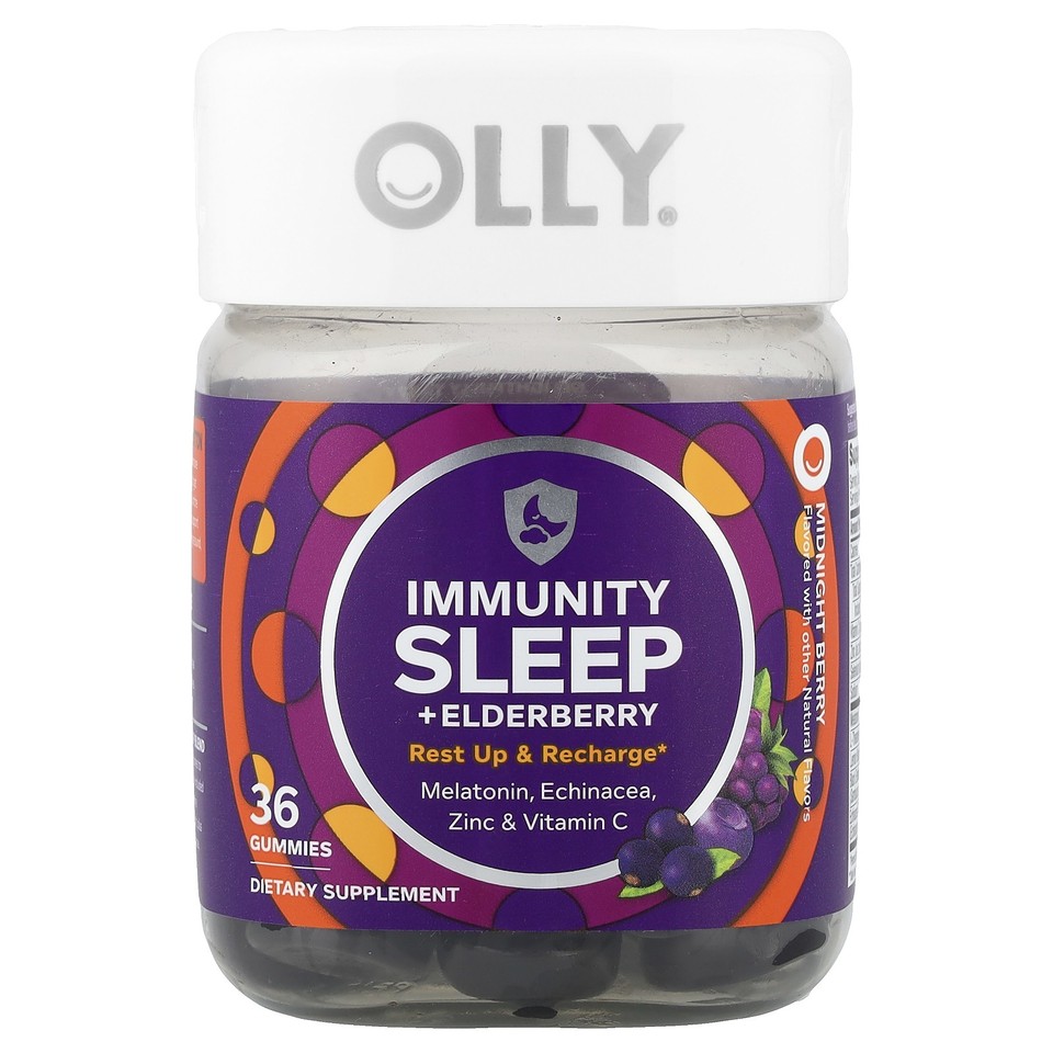 Immunity Sleep + Elderberry, Midnight Berry, 36 Gummies
