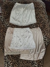Cutter/Repurpose Vintage Nylon Half Slips Lot Of 4 All Flawed