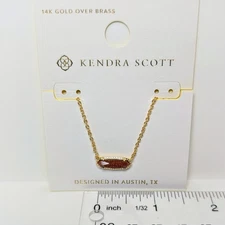 Kendra Scott Eva Gold 16" Necklace Orange Goldstone