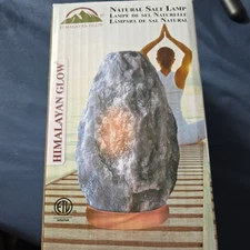 Himalayan Glow Natural Salt Lamp.  New Open Box.  Relaxing Calming blue stone