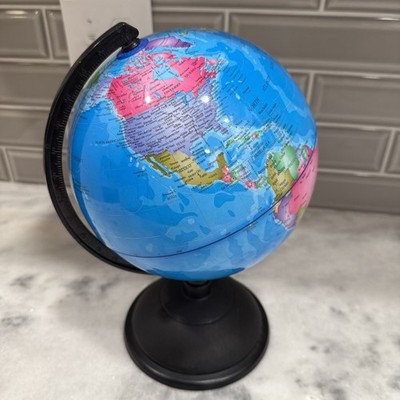 WORLD GLOBE EARTH Map Rotating Geography Ocean Classroom Learning Desktop