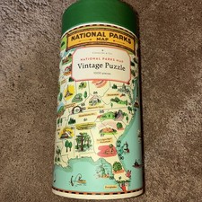 Cavallini Co puzzle of National Parks Map Vintage 1000 Pieces